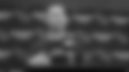 Cardinals coach Kliff Kingsbury talks to the media Tuesday while introducing his defensive coaching staff.