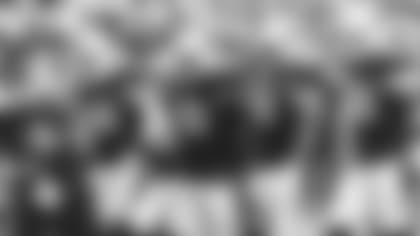 Defensive linemen Zach Allen (94), Rashard Lawrence (90), Corey Peters (98) and J.J. Watt (99) against the 49ers.