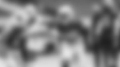 Wide receiver KeeSean Johnson goes out for a pass during training camp.