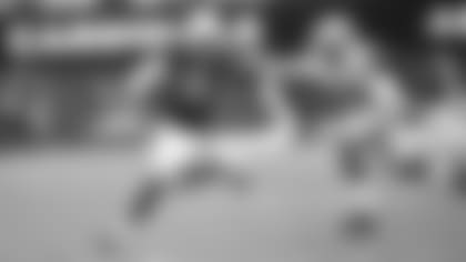 RB David Johnson carries the ball against the Raiders