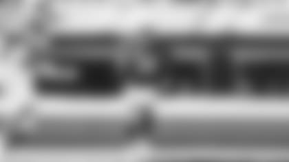 Running back Jonathan Ward takes part in kickoff coverage during Sunday's game in Carolina.