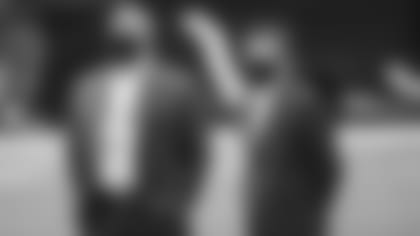 Cardinals GM Steve Keim (left) and owner Michael Bidwill before a home game in 2020.