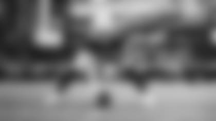 Long snapper Beau Brinkley warms up before last week's game against Carolina.