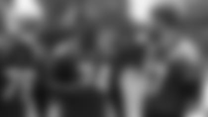 From left: T Marcus Gilbert, T D.J. Humphries and G Justin Pugh are back on the field after all finishing 2018 on injured reserve