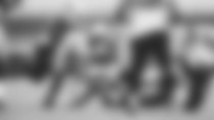 Safety Jalen Thompson (center, No. 34) injured his ankle making this tackle Sunday against the 49ers.