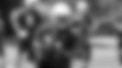 TE Caleb Wilson hauls in a pass during offseason work.