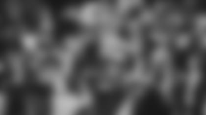 Linebacker Zaven Collins celebrates recovering an onside kick against the Rams Monday night, although the Cardinals couldn't complete the comeback in a 30-23 loss.