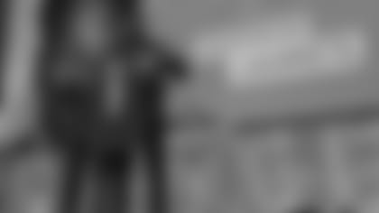 Commissioner Roger Goodell, left, presents Florida State's Derwin James with his Los Angeles Chargers team jersey during the first round of the NFL football draft, Thursday, April 26, 2018, in Arlington, Texas. (AP Photo/David J. Phillip)