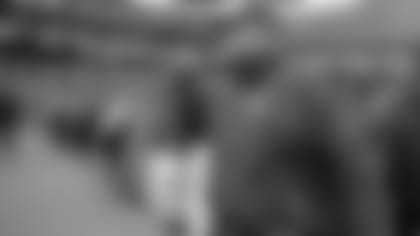 Andy Reid celebrates at Arrowhead Stadium after a Chiefs win.