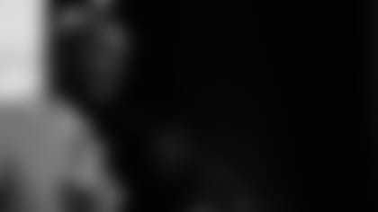 Indianapolis Colts Reggie Wayne announces the team's third round pick during the 2016 NFL Draft at the Auditorium Theatre on Friday, April 29, 2016 in Chicago. (Perry Knotts via AP)