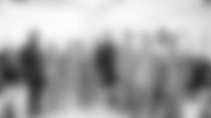 Coach Rivera, Jamin Davis and Jon Allen helped deliver care packages to troops at BWI.