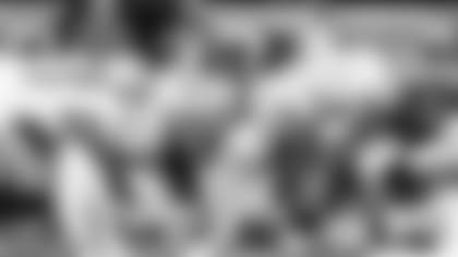 Los Angeles Chargers offensive players square off at the line of scrimmage against the Dallas Cowboys defense during an NFL football game, Saturday, Aug. 20, 2022 in Inglewood, Calif . The Cowboys defeated the Chargers 32-18. (Greg Trott via AP)