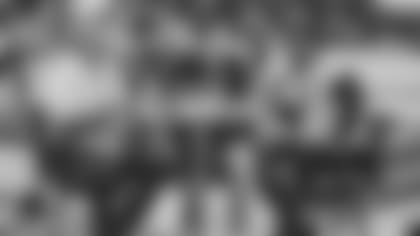 (L-R) Kim Bokamper, Joe Rose, American Heritage HS Head Football Coach & Dolphins Alum Pat Surtain