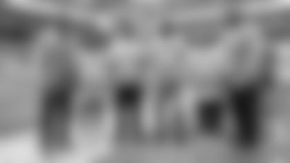 (L-R) Twan Russell, Keymari Robiou, Nay’Quan Wright, Dave Coleman, Brenda Aldana, Troy Drayton