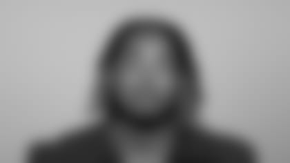 This is a 2021 photo of Ta'Quon Graham of the Atlanta Falcons NFL football team. This image reflects the Atlanta Falcons active roster as of May 12, 2021 when this image was taken. (AP Photo)