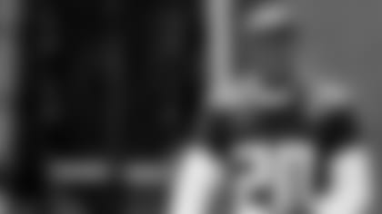 Atlanta Falcons defensive back Kendall Sheffield #20 smiles during organized team activities on June 17, 2021.