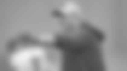 Head Coach Arthur Smith watches the team practice at Atlanta Falcons Headquarters in Flowery Branch, Georgia, on Friday September 22, 2021. (Photo by Brandon Magnus/Atlanta Falcons)