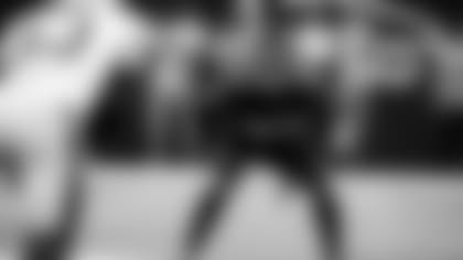 Atlanta Falcons safety Richie Grant #27 lines up against the New Orleans Saints at Mercedes-Benz Stadium in Atlanta, Georgia on Sunday, January 9, 2022. (Photo by Shanna Lockwood/Atlanta Falcons)