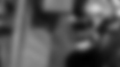 Atlanta Falcons defensive end Marlon Davidson #90 in action at AT&T Atlanta Falcons Training Camp on July 29, 2021. (Photo by Kara Durrette/Atlanta Falcons)