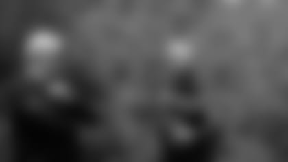 Atlanta Falcons head coach Arthur Smith and general manager Terry Fontenot look on during organized team activities in Phase III of the Atlanta Falcons offseason program on May 27, 2021.