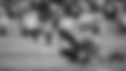 Atlanta Falcons running back Cordarrelle Patterson #84 runs after catching a pass during the second quarter against the Carolina Panthers at Mercedes-Benz Stadium in Atlanta, Georgia on Sunday, October 31, 2021. (Photo by Brandon Magnus/Atlanta Falcons)