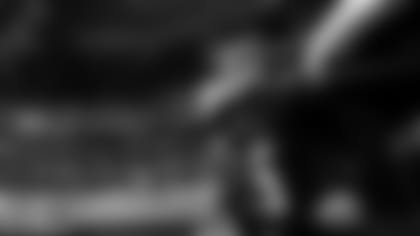 Atlanta Falcons quarterback AJ McCarron #5 walks out for warm-ups before the Falcon’s pre-season game against the Tennessee Titans at Mercedes-Benz Stadium in Atlanta, Georgia on Friday, August 13, 2021. (Photo by Dakota Williams/Atlanta Falcons)