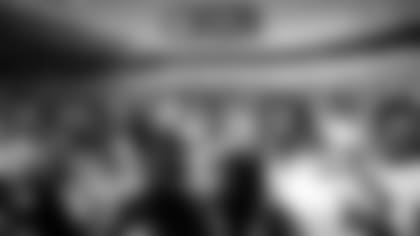 The Atlanta Falcons warm up prior to a game against the Carolina Panthers at Bank of America Stadium in Charlotte, North Carolina on Sunday, December 12, 2021. (Photo by Doug DeFelice/Atlanta Falcons)