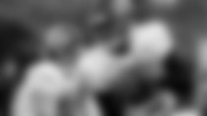 Atlanta Falcons tight end Kyle Pitts #8 in action during AT&T Atlanta Falcons Training Camp at Atlanta Falcons Headquarters in Flowery Branch, Georgia, on Tuesday August 3, 2021. (Photo by Kara Durrette/Atlanta Falcons)