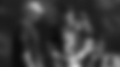 during the AT&T Atlanta Falcons Training Camp at Mercedes-Benz Stadium in Atlanta, Georgia, on Monday August 9, 2021. (Photo by Kara Durrette/Atlanta Falcons)