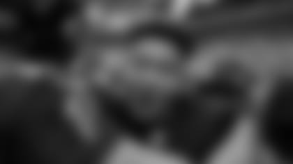 Atlanta Falcons kicker Younghoe Koo #7 celebrates after kicking the game-winning field goal against the Miami Dolphins at Hard Rock Stadium in Miami Gardens, Florida on Sunday, October 24, 2021. (Photo by Adler Garfield/Atlanta Falcons)