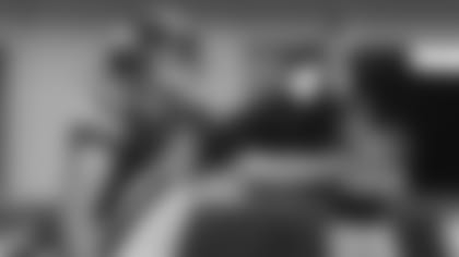 Minnesota Vikings punter Taylor Symmank warms up before an NFL preseason football game against the Miami Dolphins, Thursday, Aug. 31, 2017, in Minneapolis. (AP Photo/Jim Mone)