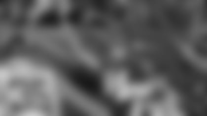 WR David Sills reaches for a pass against CB Brandin Echols. Pass interference was called on Echols.