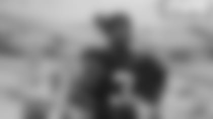 Jacksonville Jaguars running back Devine Ozigbo on the sideline during warm ups prior to an NFL football against the Los Angeles Chargers on Sunday, Dec. 8, 2019, in Jacksonville, Fla. The Chargers won 45-10.(Perry Knotts via AP)