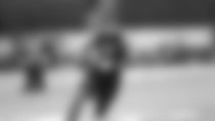 Michigan State defensive back Josiah Scott does a drill at the NFL football scouting combine in Indianapolis, Sunday, March 1, 2020. (AJ Mast via AP Images)