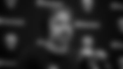 Jacksonville Jaguars quarterback Gardner Minshew II speaks with members of the media after the second half of an NFL football game against the Indianapolis Colts, Sunday, Dec. 29, 2019, in Jacksonville, Fla. (AP Photo/Stephen B. Morton)