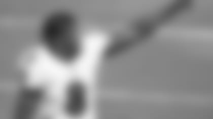 Baltimore Ravens quarterback Lamar Jackson (8) does an interview after an NFL football game against the Cleveland Browns, Saturday, Sept. 13, 2020, in Baltimore, Md. (Michael Owens via AP)