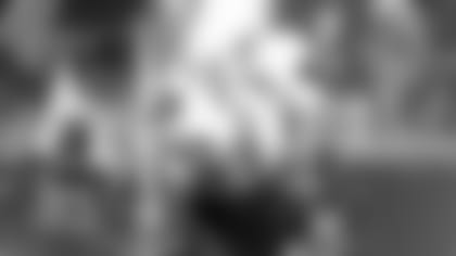 Jacksonville Jaguars strength and conditioning assistant Sean Karpf leads the team onto the field against the Tampa Bay Buccaneers in an NFL game, Sunday, Dec. 1, 2019 in Jacksonville, Fla. (Rick Wilson/Jacksonville Jaguars)