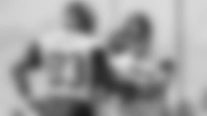 Jacksonville Jaguars defensive tackle Calais Campbell (93) and  defensive tackle Taven Bryan (90) practices during organized team activities, Friday, May. 25, 2018 in Jacksonville, Fla. (Logan Bowles / AP)