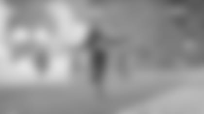 Jacksonville Jaguars cornerback Jalen Ramsey (20) enters the field before kick-off against the Philadelphia Eagles during an NFL game Sunday, October 28, 2018 in London. (Rick Wilson via AP)