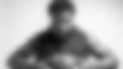 Portrait of Florida offensive lineman Jawaan Taylor at the NFL Combine, Thursday, February 28, 2019, in Indianapolis. (Todd Rosenberg via AP)