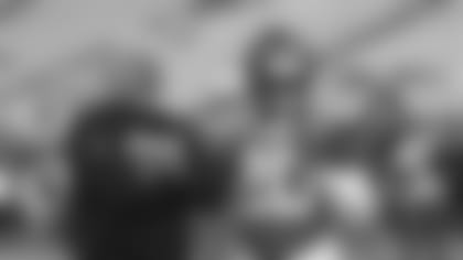 Jacksonville Jaguars defensive coordinator Todd Wash and cornerback Jalen Ramsey (20) are seen prior to a game against the Philadelphia Eagles, Thursday, Aug. 15, 2019 in Jacksonville, Fla. (Logan Bowles via AP)