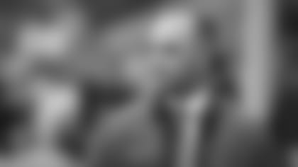 Jacksonville Jaguars General Manager Dave Caldwell during pregame warm-ups before an NFL game against the Houston Texans, Sunday, Nov. 3, 2019 in London. (Rick Wilson via AP)