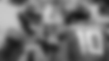 Jacksonville Jaguars wide receiver Dede Westbrook (12) celebrates his 61-yard touchdown against the New England Patriots with teammate wide receiver Donte Moncrief (10) during the second half of an NFL football game, Sunday, Sept. 16, 2018, in Jacksonville, Fla. (AP Photo/Stephen B. Morton)