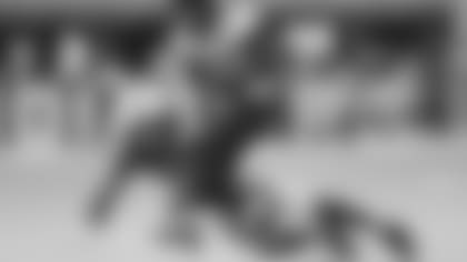 Jacksonville Jaguars outside linebacker Telvin Smith (50) intercepts a pass intended fro Indianapolis Colts tight end Mo Alie-Cox (81) during the second half of an NFL football game in Indianapolis, Sunday, Nov. 11, 2018. (AP Photo/AJ Mast)