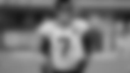 Jacksonville Jaguars quarterback Nick Foles warms up before an NFL football game against the Indianapolis Colts, Sunday, Nov. 17, 2019, in Indianapolis. (AP Photo/Michael Conroy)