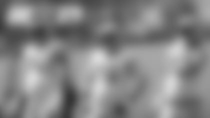 Offensive linemen Josh Myers, Cole Van Lanen and Royce Newman