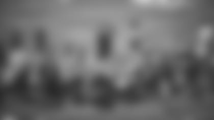 Panthers team huddle