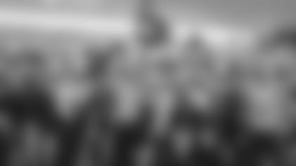 Panthers team huddle