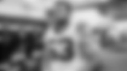 Jacobs in the locker room pre-game