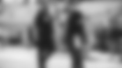 Scott Fitterer and David Tepper at the 2021 Senior Bowl.